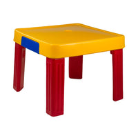 Mesa Infantil Rotomoldada com Banquinho Integrado, polietileno colorido