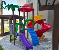 Playground Compacto Espiral Vermelho